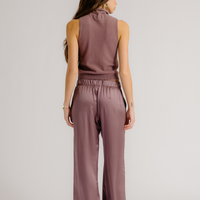 Brynn Dusty Violet Silk Pant