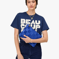 Oversize Checker Flat Clutch