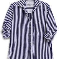 Barry Navy Stripe Button Up