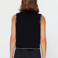 Crystal Beaded Knit Vest