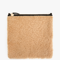 Foldover Shearling Clutch