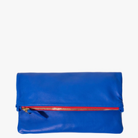 Fold Over Clutch Electric Blue
