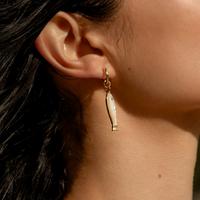 Fortuna MOP Hoop Earrings