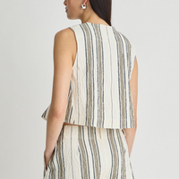 Stripe Godet Tee