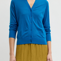 Skinlike Mercerized Wool Cardigan