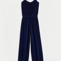 Giorgi Velour Jumpsuit Navy