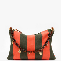 Striped Flat Clutch