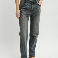 Black Stretch Selvedge Denim Charlotte Jean