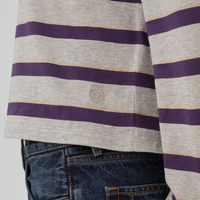 Stripe Tee Purple Grey
