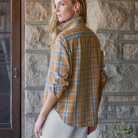 Eileen Gold Plaid Button Up