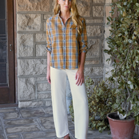 Eileen Gold Plaid Button Up