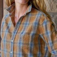 Eileen Gold Plaid Button Up