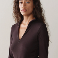 The Baby Rib Zip-Up Espresso