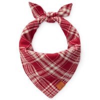 Marsala Plaid Dog Bandana