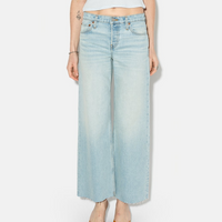 Mid Rise Wide Leg Crop