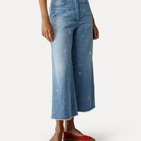 Flower Power Denim Trouser