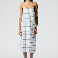 Windowpane Slip Dress