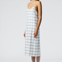 Windowpane Slip Dress