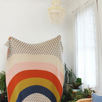 Rainbow & Raindrops Throw