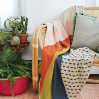 Rainbow & Raindrops Throw