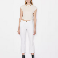 Le Crop Mini Boot Blanc