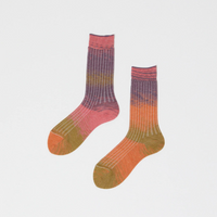 Ribbed Kasuri Socks