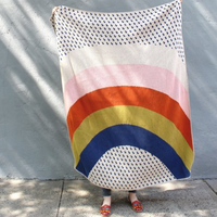 Rainbow & Raindrops Throw