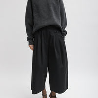 Bio Twill Triple Pleat Crop Pant