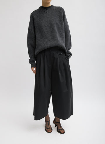 Bio Twill Triple Pleat Crop Pant