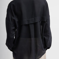 Sheer Wool Gauze Oversized Shirt