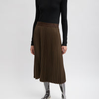 Sunray Pull On Skirt Brown