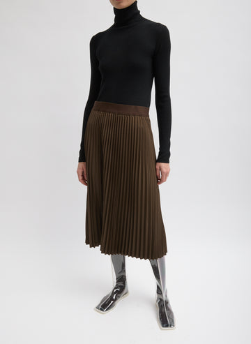 Sunray Pull On Skirt Brown