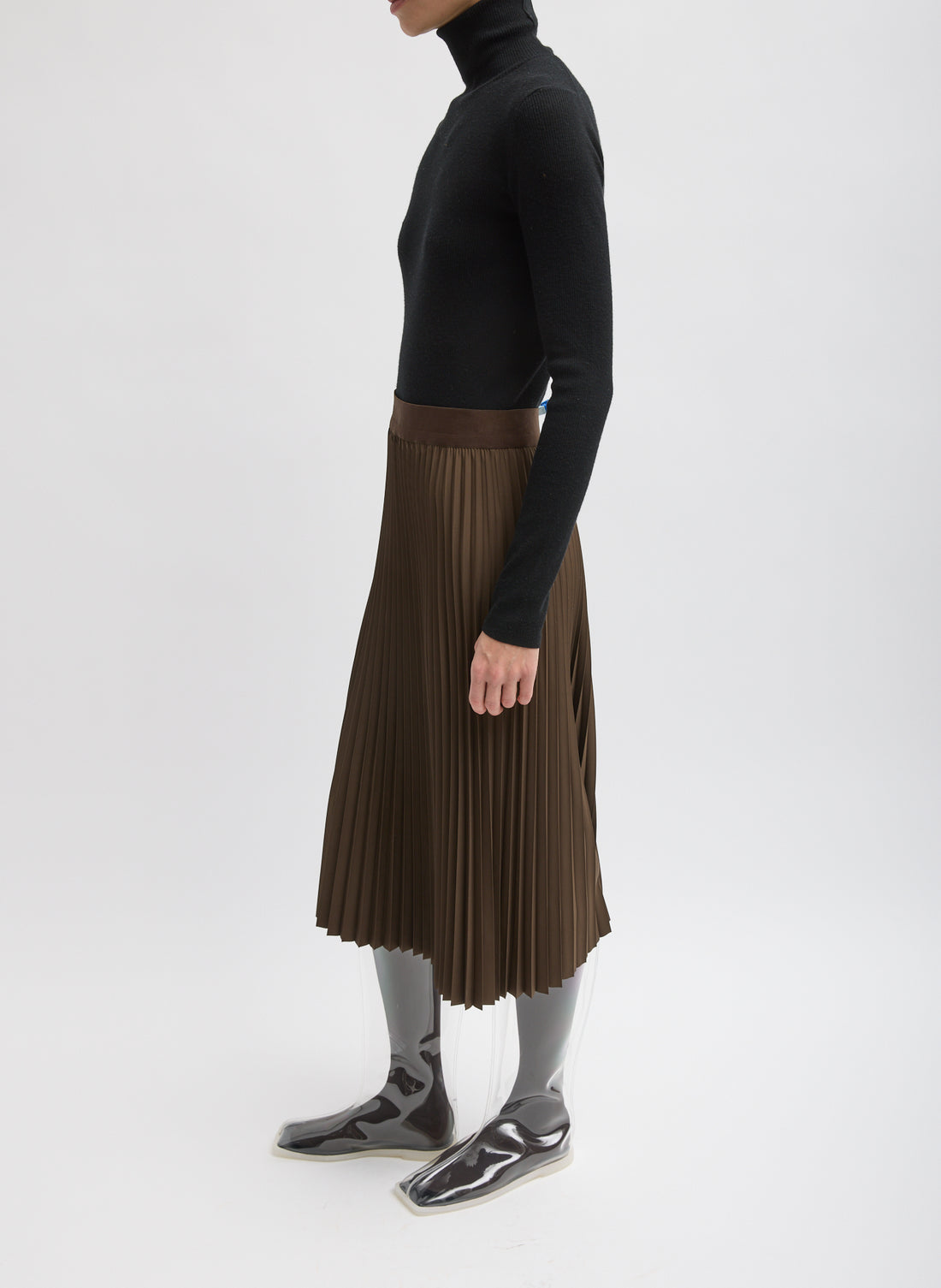 Sunray Pull On Skirt Brown