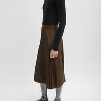 Sunray Pull On Skirt Brown
