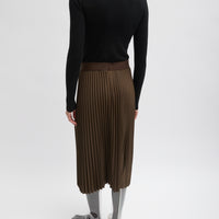 Sunray Pull On Skirt Brown