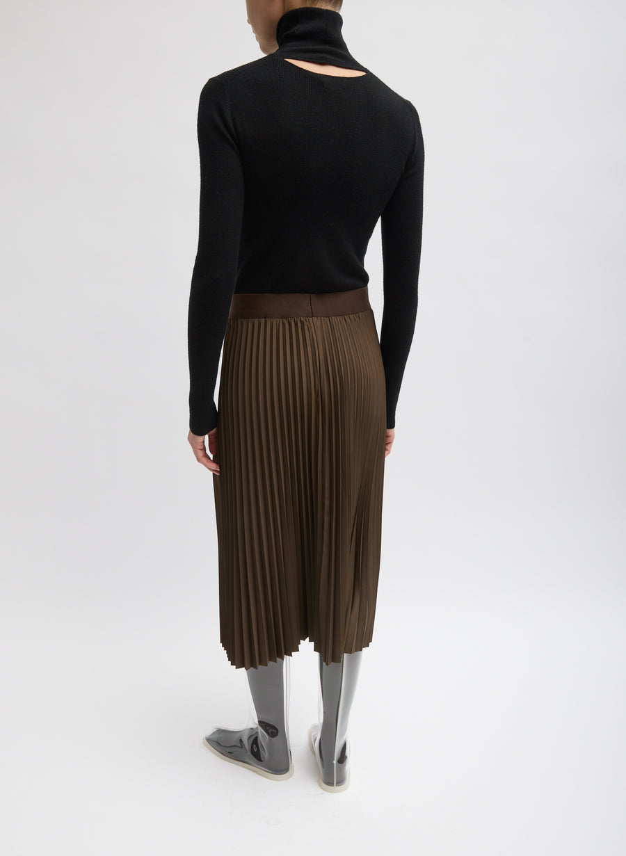 Sunray Pull On Skirt Brown