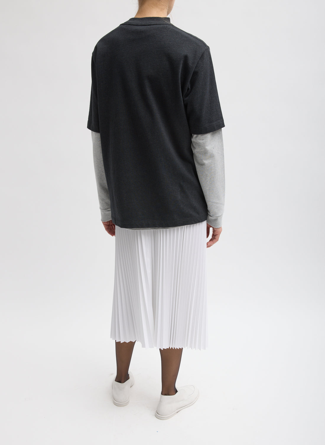 Sunray Pull On Skirt White