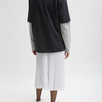 Sunray Pull On Skirt White