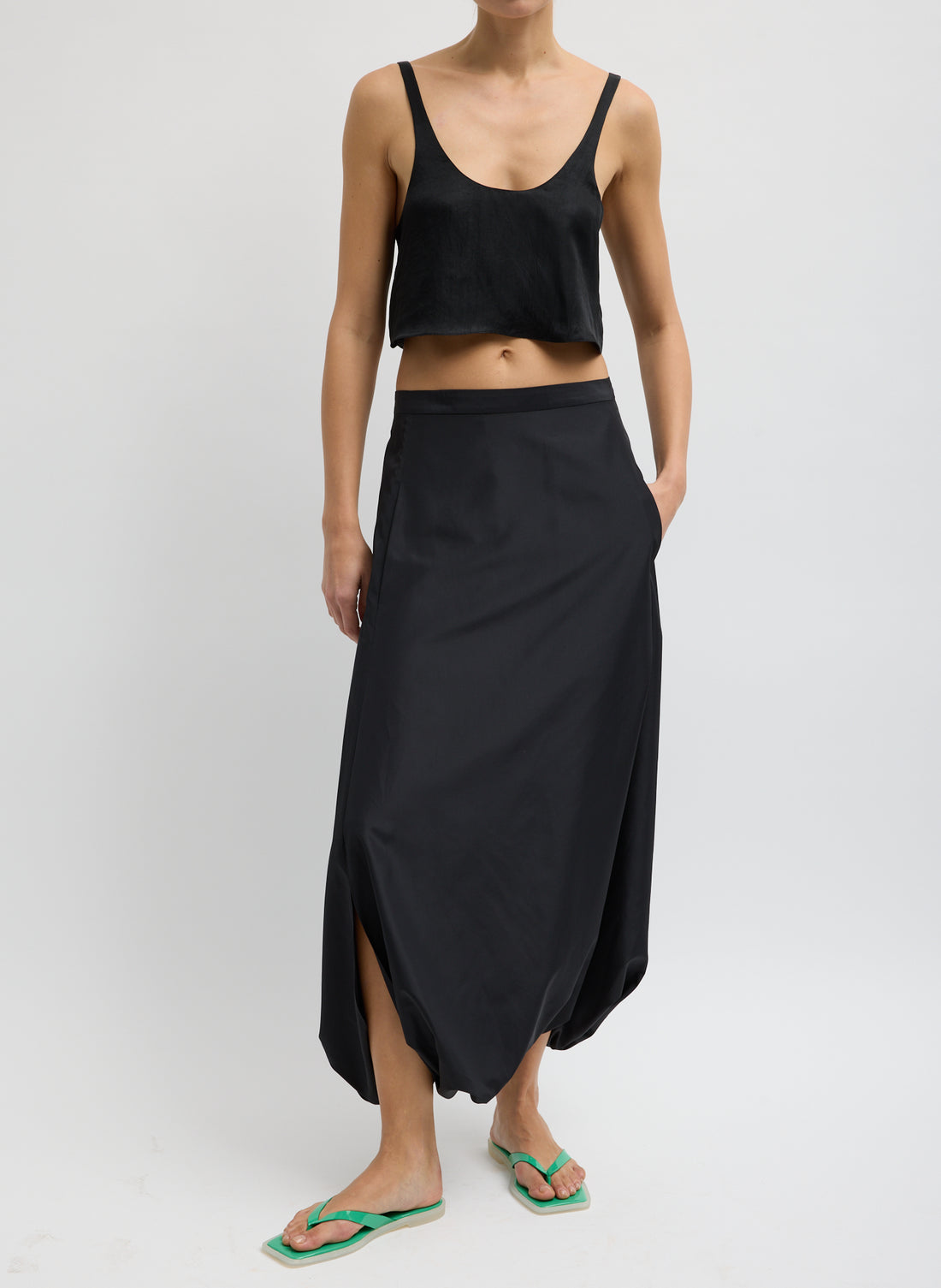 Summer Acetate Crinkle Tank