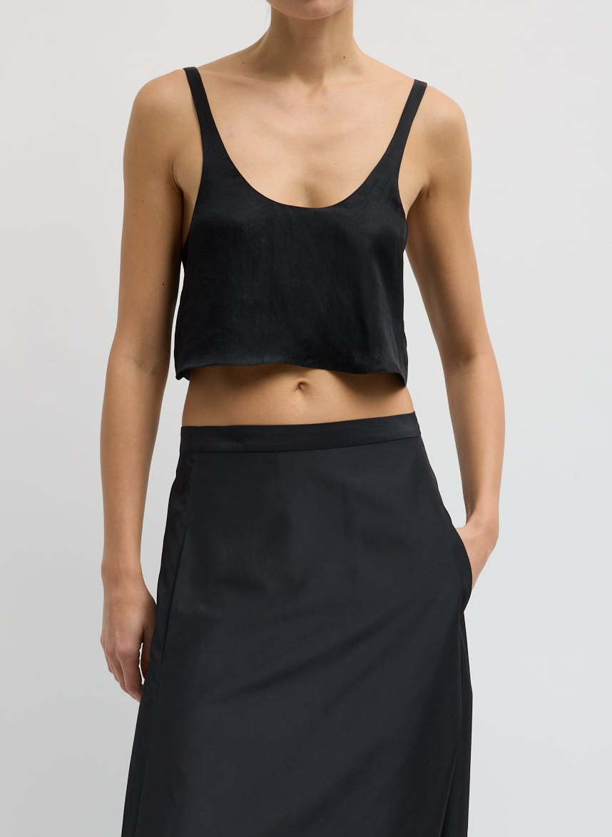 Summer Acetate Crinkle Tank