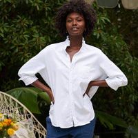 Eileen Ruffle Button Up