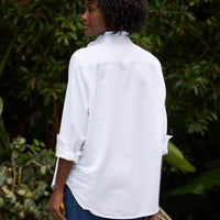 Eileen Ruffle Button Up