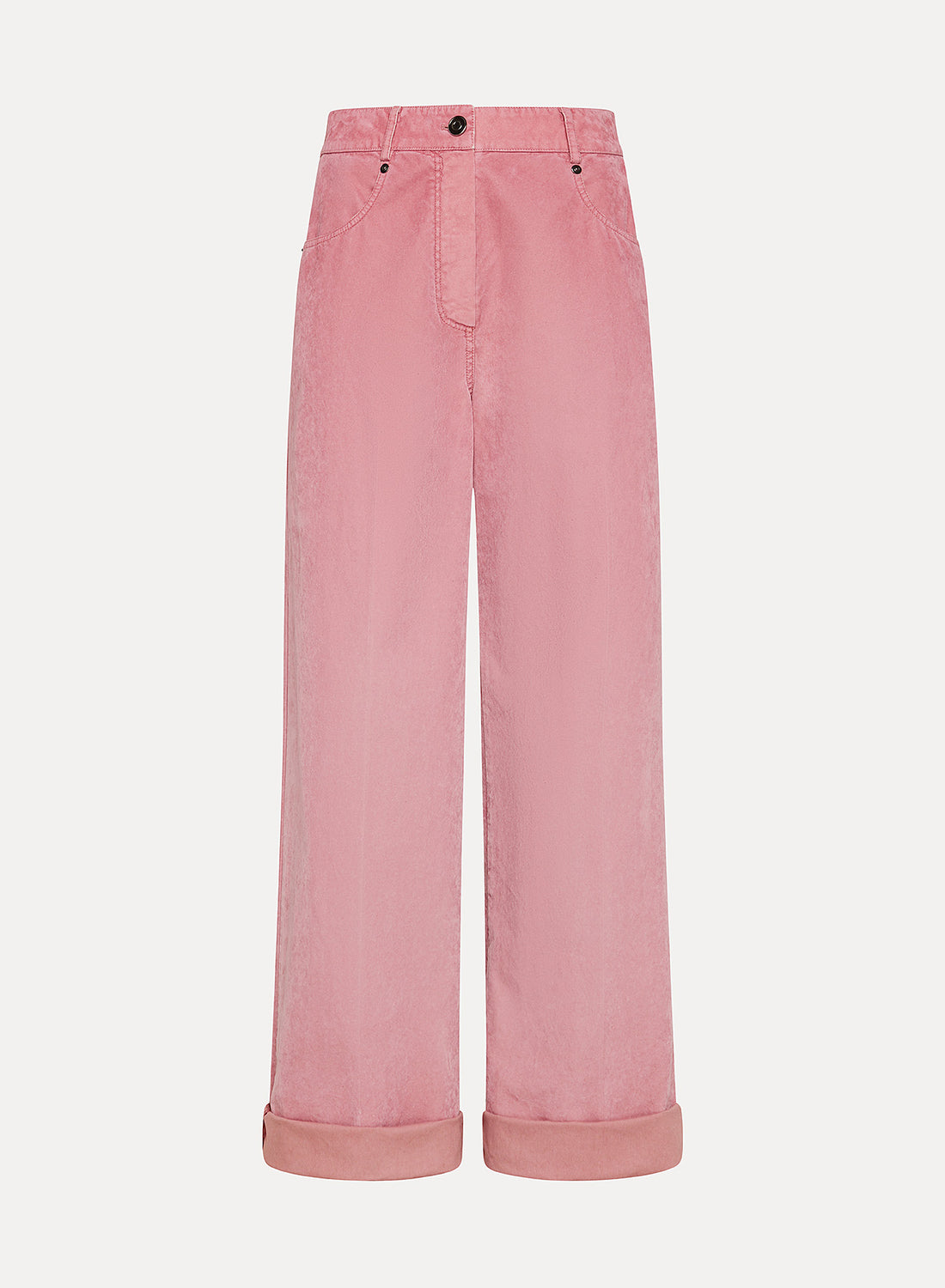 Flocked Cotton Pants