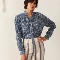 Kiki Indigo Mosaic Shirt