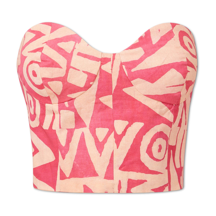 Cotton Print Bustier