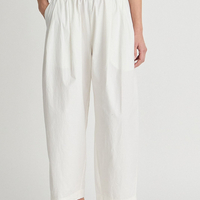 Sea Pleat Pant Cream