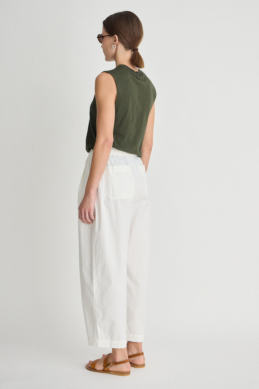 Sea Pleat Pant Cream