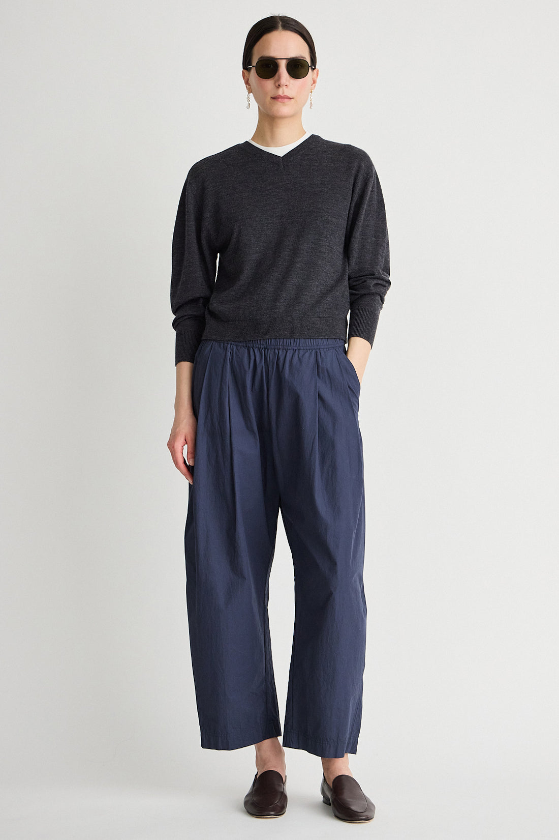 Sea Pleat Pant Navy