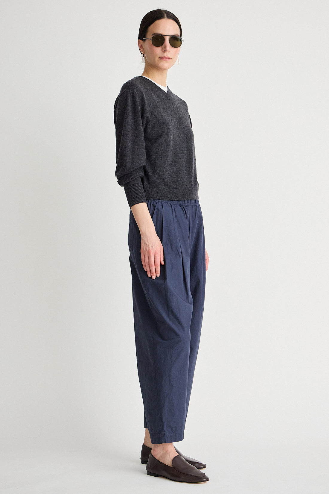 Sea Pleat Pant Navy