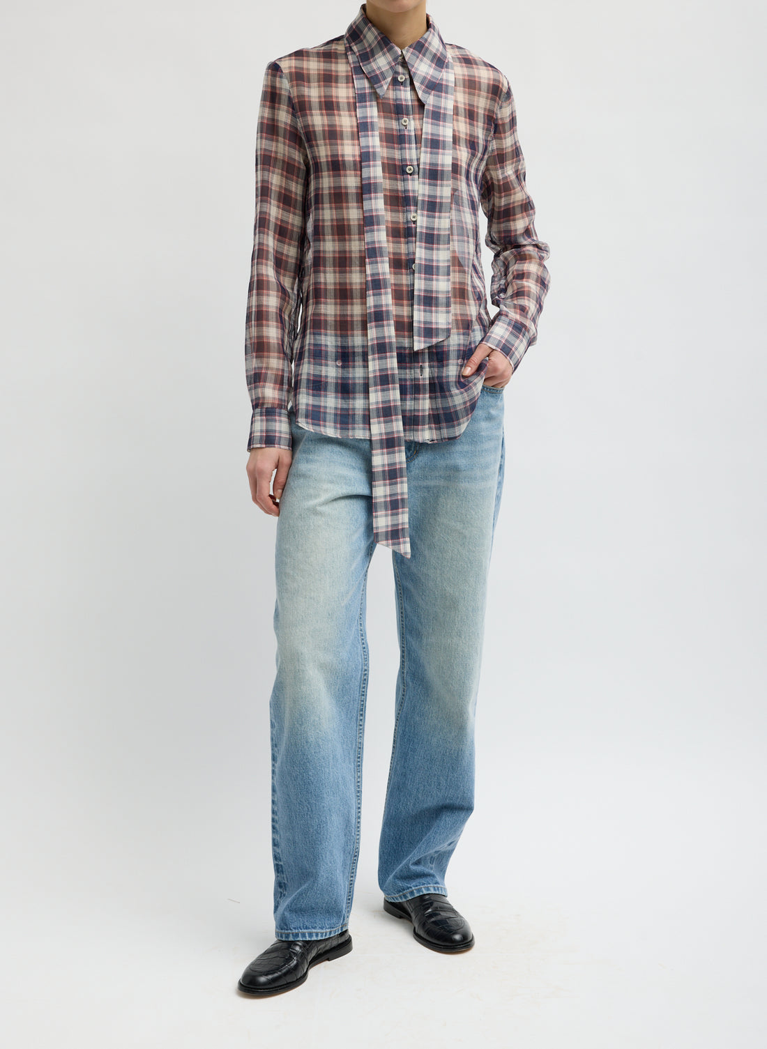 Removable Tie Silk Cotton Top